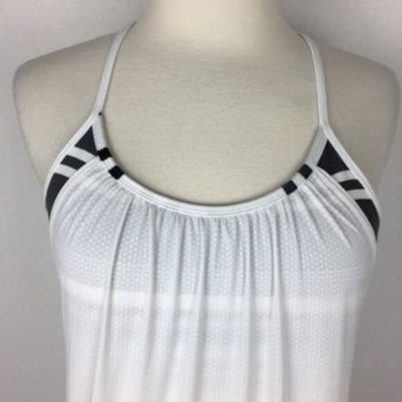 Lululemon White & Gray/ black  No Limits Athletic  Tank 4 - Picture 3 of 7